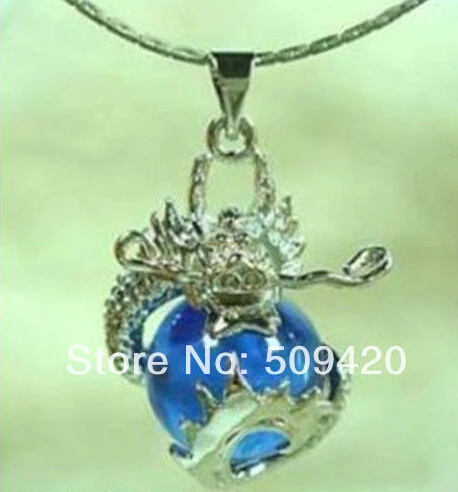 Бесплатная доставка> очаровательные ювелирные изделия серебро с голубым камнем