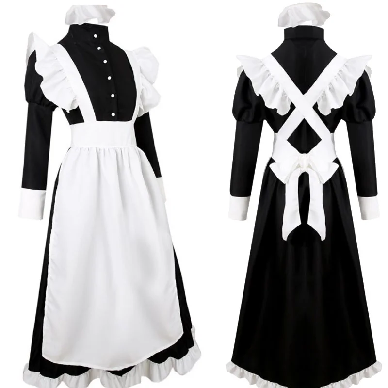 British Style Maid Dress Cosplay Animation World Cafeteria Cafe Dress Long Maid Black and White dress Masculin Costume
British Style Maid Dress Cosplay Animation World Cafeteria Cafe Dress Long Maid Black and White dress Masculin Costume