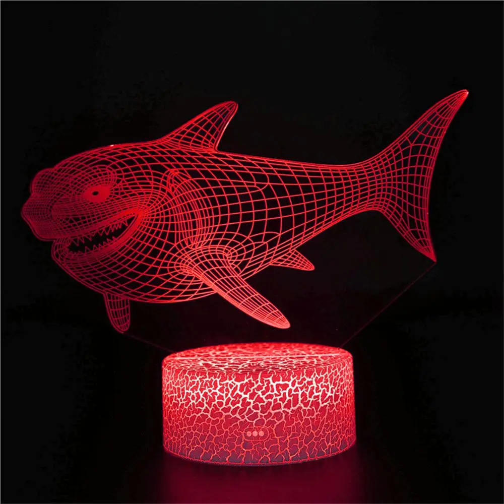 3D Night Light Marine Animal Creature Shark Remote Control Touch LED USB 7 Lantern Children's Room Bedroom Desktop Decoratio
3D Night Light Marine Animal Creature Shark Remote Control Touch LED USB 7 Lantern Children's Room Bedroom Desktop Decoratio