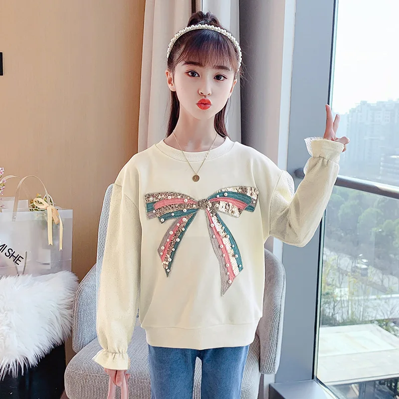 Весенняя детская одежда для подростков, модные корейские толстовки для маленьких девочек, кружевной пуловер принцессы, Детский костюм, мил...
Весенняя детская одежда для подростков, модные корейские толстовки для маленьких девочек, кружевной пуловер принцессы, Детский костюм, мил...