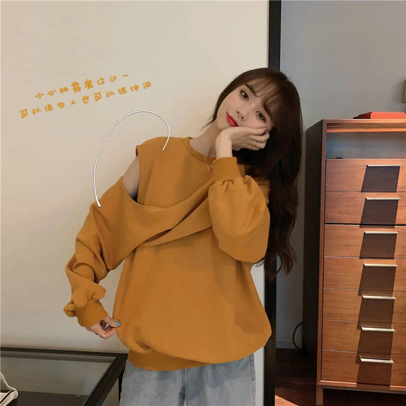 Female Student Loose Long Sleeve Top Oversized Crewneck Sweatshirt Japanese Fashion Goth 2021 Autumn Spring New Women T Shirts
Female Student Loose Long Sleeve Top Oversized Crewneck Sweatshirt Japanese Fashion Goth 2021 Autumn Spring New Women T Shirts