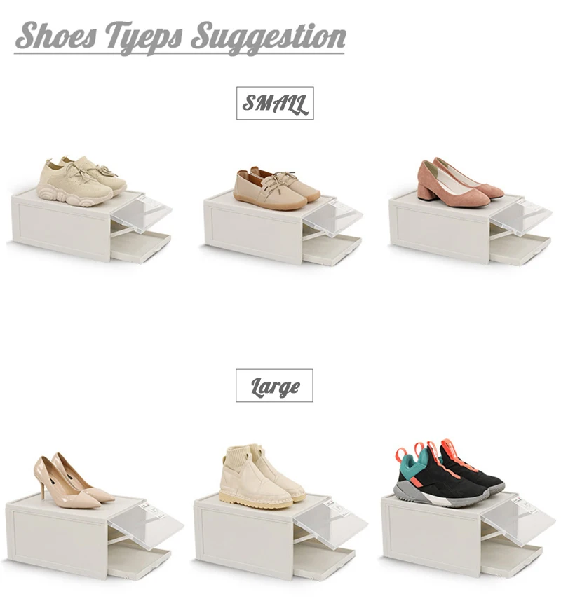 New Push-pull Drawer Shoe Box Foldable Organizer Drawer Plastic Shoe Stackable Storage Rectangle for Sports Shoes Rack
New Push-pull Drawer Shoe Box Foldable Organizer Drawer Plastic Shoe Stackable Storage Rectangle for Sports Shoes Rack