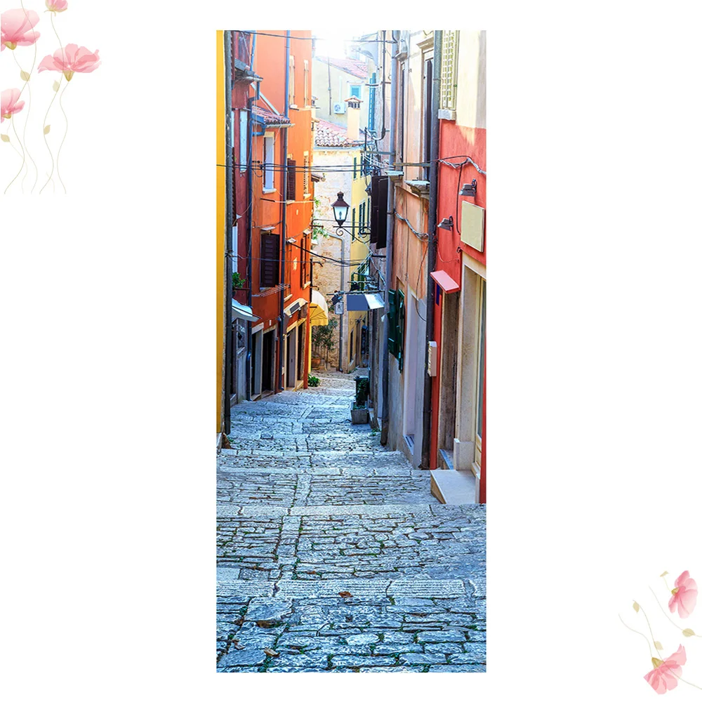 2pcs in 1 Set 38.5cm 3D Street Landscape Sticker Simulate Door PVC Wallpaper Removable Self Adhesive Layout Accessories Waterpro 
2pcs in 1 Set 38.5cm 3D Street Landscape Sticker Simulate Door PVC Wallpaper Removable Self Adhesive Layout Accessories Waterpro
