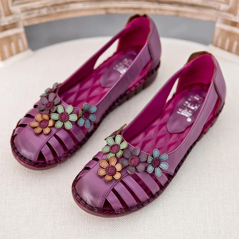 Summer Hollow Baotou Design Women Flats Genuine Leather Shoes High Quality Single Shoes Genuine Leather Shoes
Summer Hollow Baotou Design Women Flats Genuine Leather Shoes High Quality Single Shoes Genuine Leather Shoes