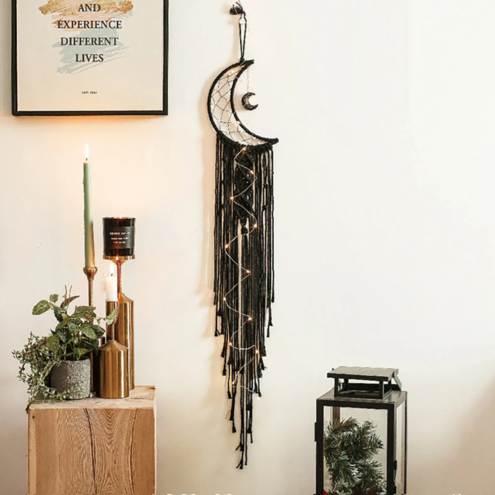 96CM Black Moon Dream Catcher Wall Hanging Bohemian Tapestry Cotton Rope Woven Tassel Pendant Room Decoration Gifts
96CM Black Moon Dream Catcher Wall Hanging Bohemian Tapestry Cotton Rope Woven Tassel Pendant Room Decoration Gifts