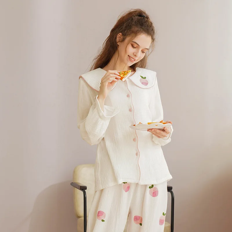 Autumn pajama suit women's casual lace thin cotton Princess long-sleeved trousers home wear night wear women pajama set women
Autumn pajama suit women's casual lace thin cotton Princess long-sleeved trousers home wear night wear women pajama set women