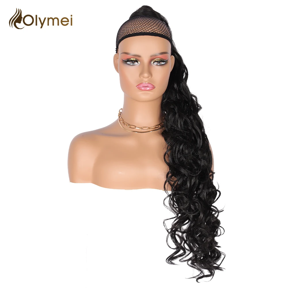 Olymei 32" Synthetic Hairpiece Hair Extensions Hair Pony Tail Natural Wave Drawstring Ponytail Clip Natural Hair For Women
Olymei 32" Synthetic Hairpiece Hair Extensions Hair Pony Tail Natural Wave Drawstring Ponytail Clip Natural Hair For Women