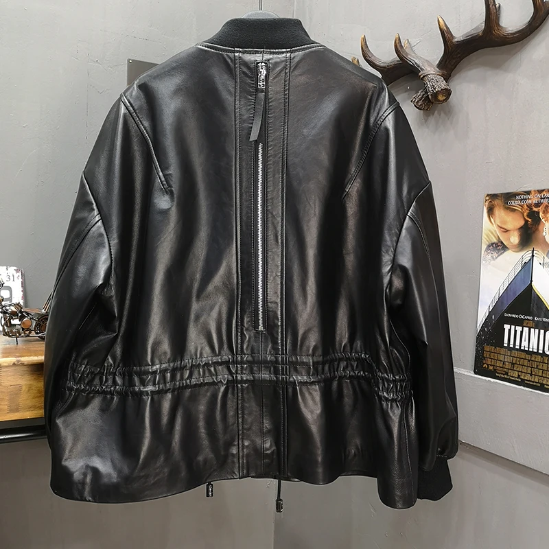 

Женская куртка из натуральной овечьей кожи, демисезонная мотоциклетная куртка в стиле панк и готика, верхняя одежда