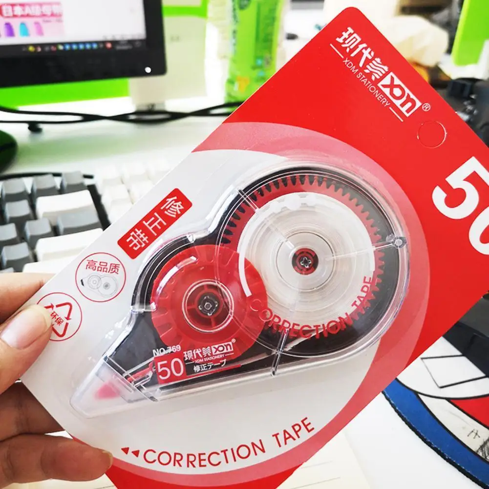 1piece Large Capacity Correction Tape 50m Roller Long White School Belt Material Sticker Supplies Stationery Correction X4Q5
1piece Large Capacity Correction Tape 50m Roller Long White School Belt Material Sticker Supplies Stationery Correction X4Q5
