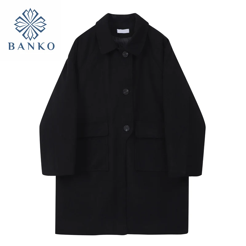 Женская зимняя однотонная куртка, повседневное длинное пальто оверсайз с отложным воротником, женское плотное теплое шерстяное простое па... 
Женская зимняя однотонная куртка, повседневное длинное пальто оверсайз с отложным воротником, женское плотное теплое шерстяное простое па...