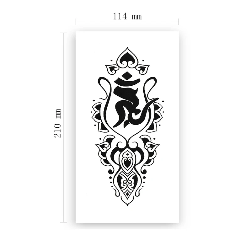 Waterproof Temporary Tattoo Sticker Black Sanskrit Flower Symbol Totem Design Fake Tattoos Flash Tatoos Arm Body Art Women Men
Waterproof Temporary Tattoo Sticker Black Sanskrit Flower Symbol Totem Design Fake Tattoos Flash Tatoos Arm Body Art Women Men