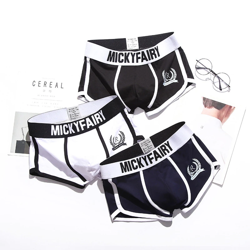 Stripe Letters Men's Underpants Cotton Boxer Shorts Man Boys Boxer Shorts Briefs Personality Low Waist Style Underwear
Stripe Letters Men's Underpants Cotton Boxer Shorts Man Boys Boxer Shorts Briefs Personality Low Waist Style Underwear