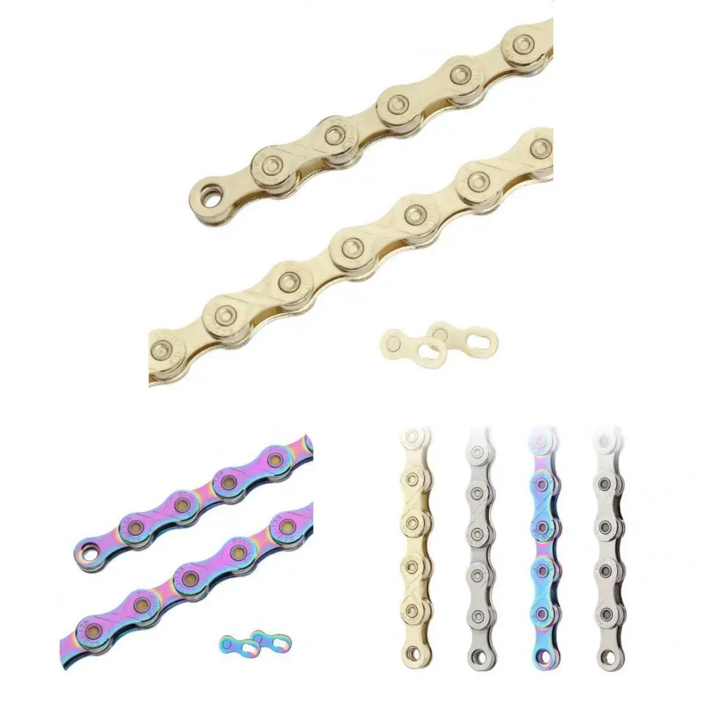 Durable MTB Chain Easy To Detach Lightweight Bicycle Chain Waist Chamfer Design MTB Chain for Riding Bicycle Chain 
Durable MTB Chain Easy To Detach Lightweight Bicycle Chain Waist Chamfer Design MTB Chain for Riding Bicycle Chain