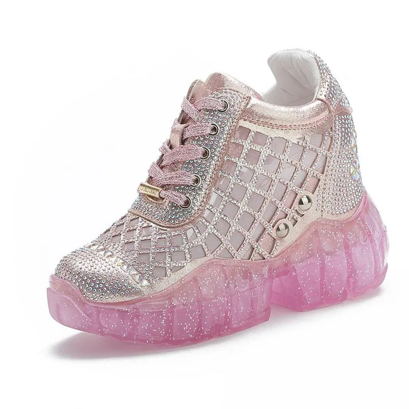 Women Rhinestone Internal Elevation Sneakers Thick Botton Lace Up Ladies Casual Crystal Jelly Shoes Female High Heels TB8-3
Women Rhinestone Internal Elevation Sneakers Thick Botton Lace Up Ladies Casual Crystal Jelly Shoes Female High Heels TB8-3