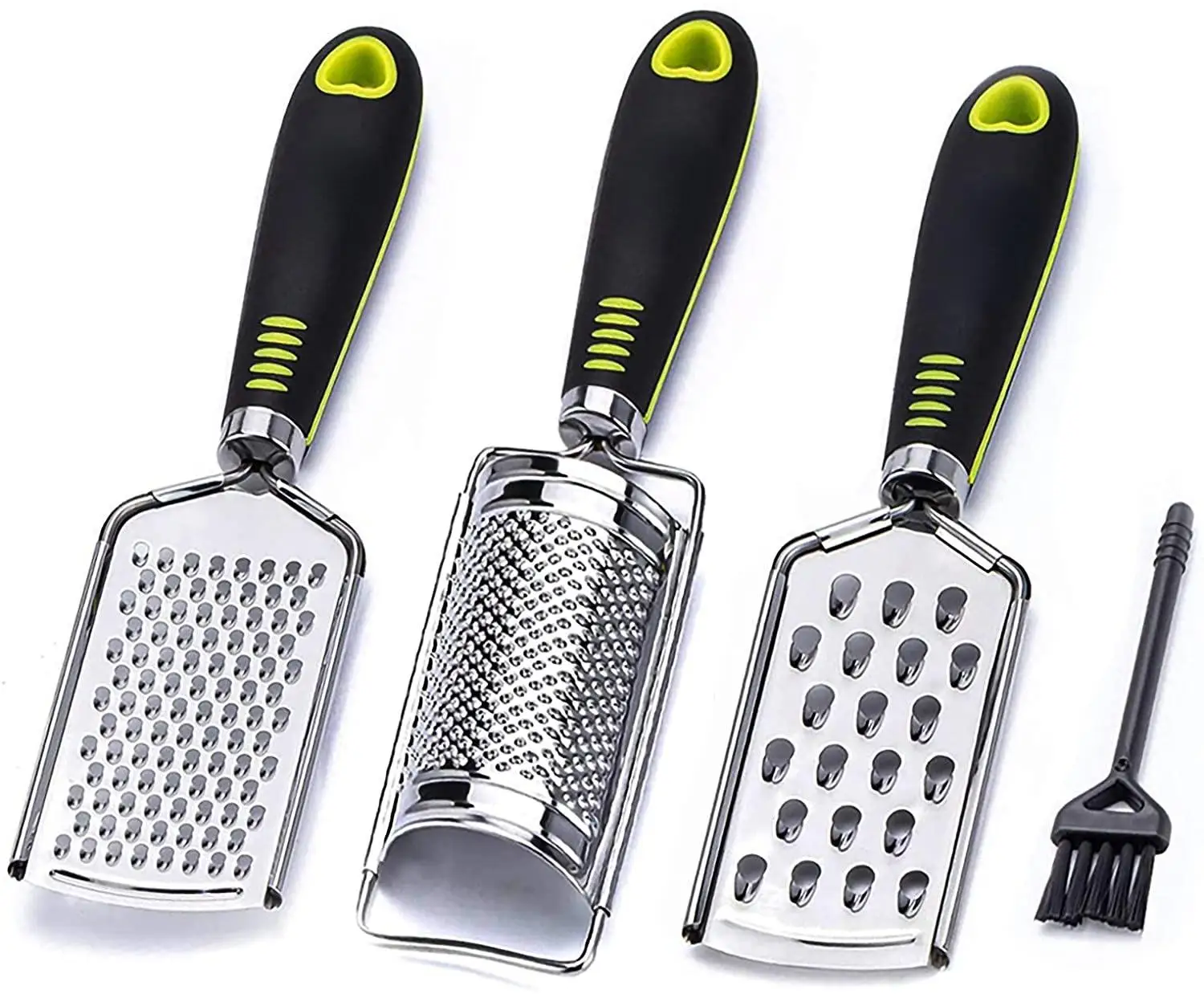 Cheese Grater Lemon Zester 3 Graters Set Razor-Sharp Stainless Steel Blade for Vegetables Fruits Chocolate Nuts Ginger Garlic
Cheese Grater Lemon Zester 3 Graters Set Razor-Sharp Stainless Steel Blade for Vegetables Fruits Chocolate Nuts Ginger Garlic