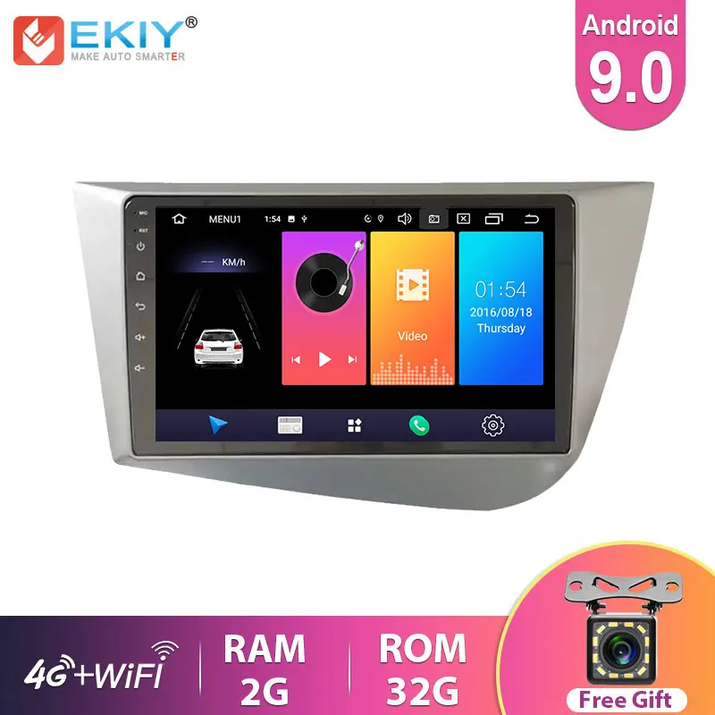 EKIY для Seat Leon 2 1P 2005-2012 Android 9 автомобильный радиоприемник GPS-навигация мультимедийный видеоплеер стерео 2din DVD-магнитофон HU 
EKIY для Seat Leon 2 1P 2005-2012 Android 9 автомобильный радиоприемник GPS-навигация мультимедийный видеоплеер стерео 2din DVD-магнитофон HU