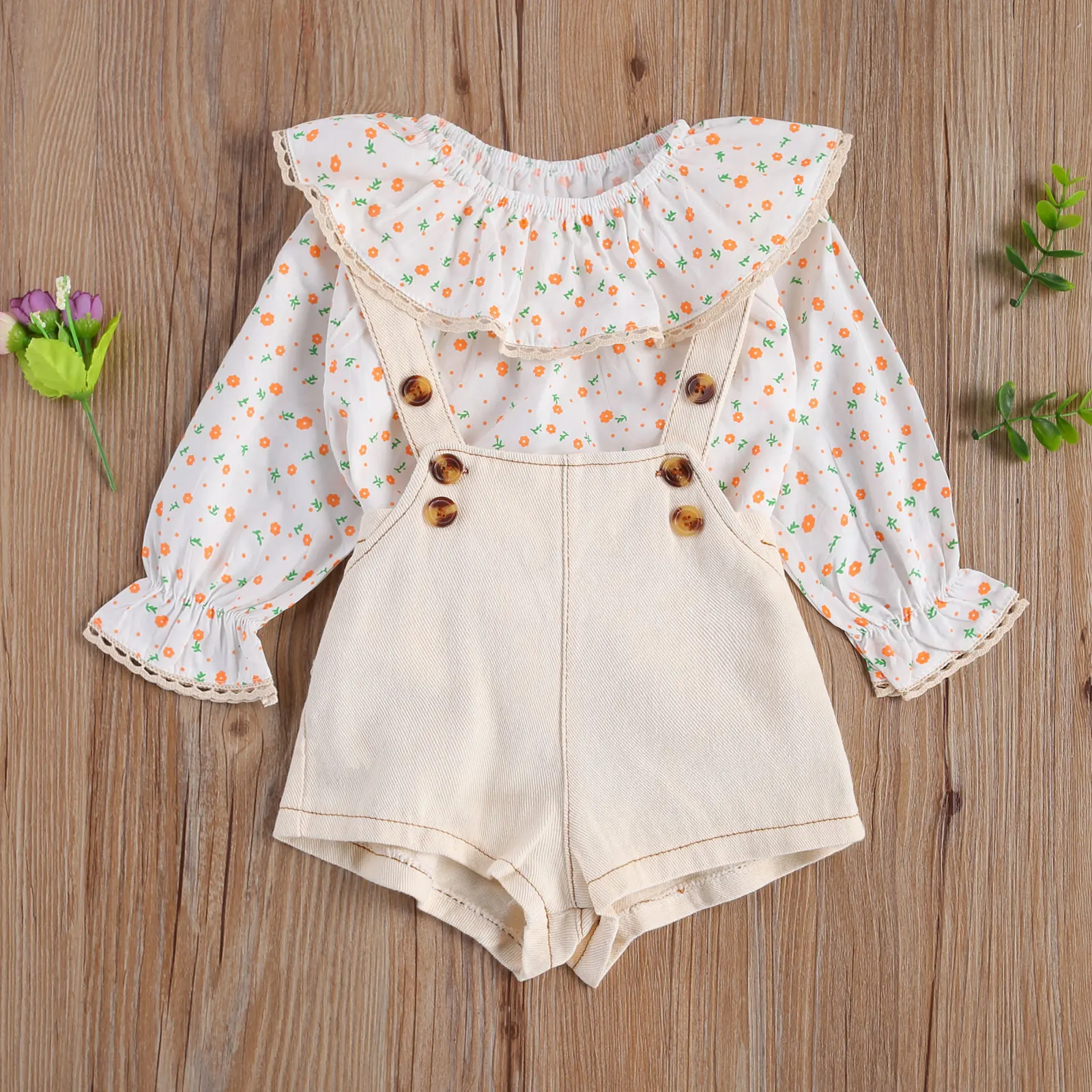 Pudcoco Newborn Baby Girl Clothes 2Pcs Outfits Girl's Ruffled Crew Neck Sleeve Flower Leaf Shirt Printing Solid Button Overalls
Pudcoco Newborn Baby Girl Clothes 2Pcs Outfits Girl's Ruffled Crew Neck Sleeve Flower Leaf Shirt Printing Solid Button Overalls