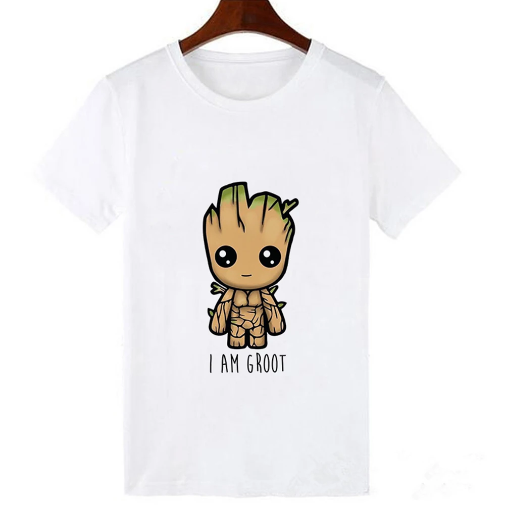 Новое поступление Милая женская футболка с аниме принтом I am Groot одежда Марвел