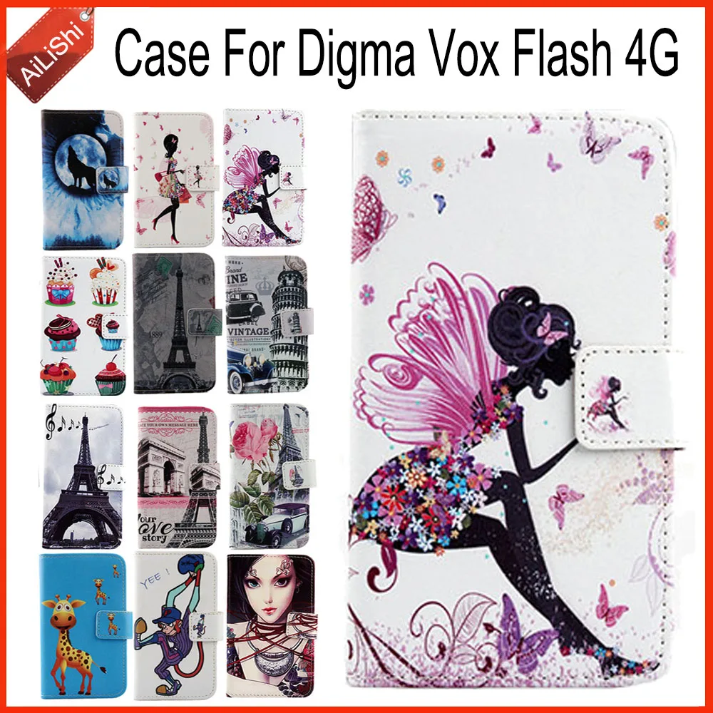 AiLiShi прямо с завода! Чехол для Digma Vox Flash 4G со слотом карт кожаный чехол сумка 100%