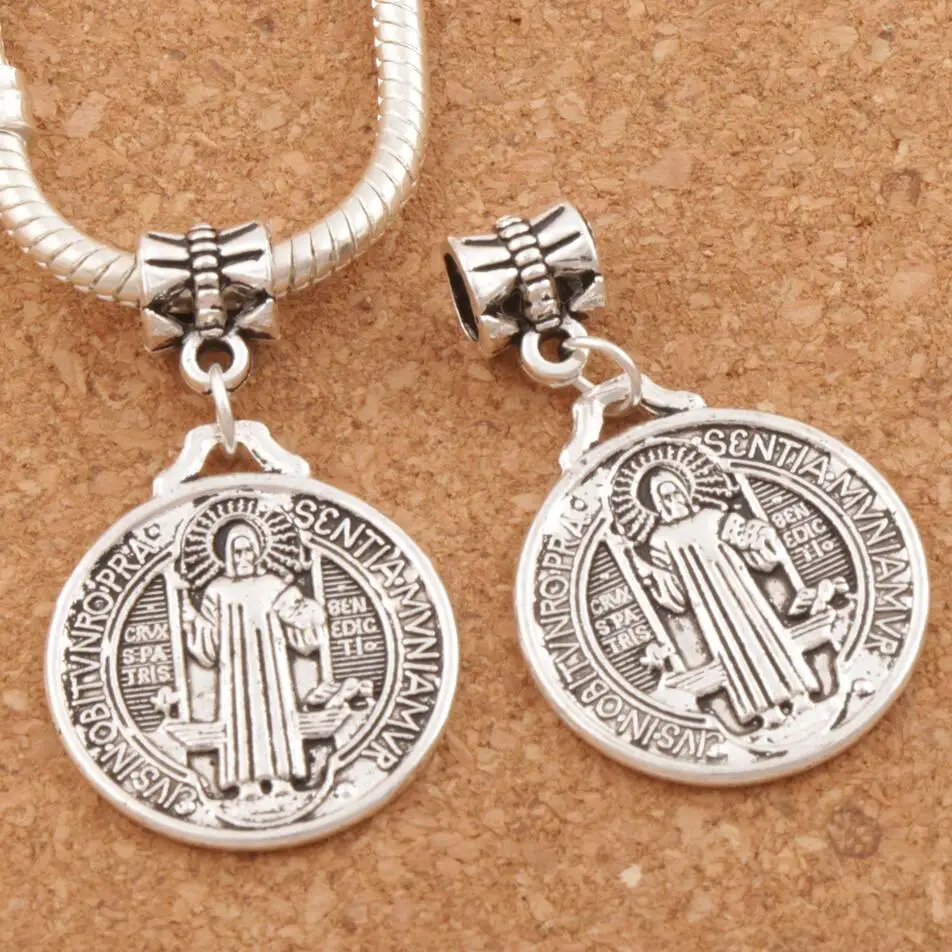 60ps 35x22mm Zinc Alloy Saint Benedict Medal Cross Big Hole Beads Fit European Charm Bracelets B1643
60ps 35x22mm Zinc Alloy Saint Benedict Medal Cross Big Hole Beads Fit European Charm Bracelets B1643