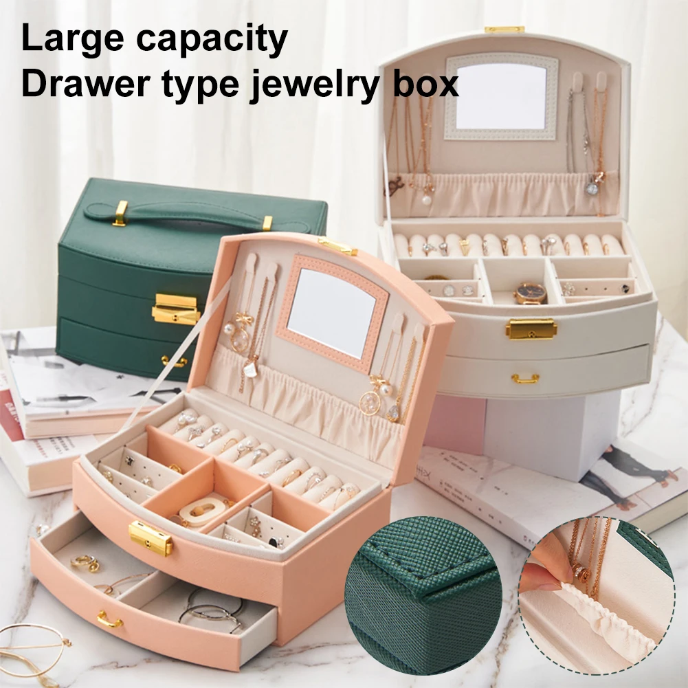 Creativity Jewelry Box Organizer Portable Necklace Earrings Rings Jewelry Storage Boxes Packaging PU Leather Storage Box 2 Layer
Creativity Jewelry Box Organizer Portable Necklace Earrings Rings Jewelry Storage Boxes Packaging PU Leather Storage Box 2 Layer