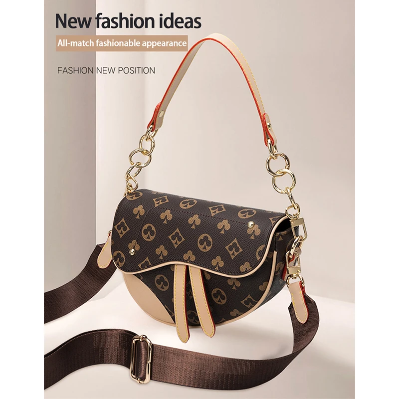 Printing Chain Handbags Women Crossbody Bag European and American Fashion Retro Shoulder Messenger for Female Saddle Bag
Printing Chain Handbags Women Crossbody Bag European and American Fashion Retro Shoulder Messenger for Female Saddle Bag