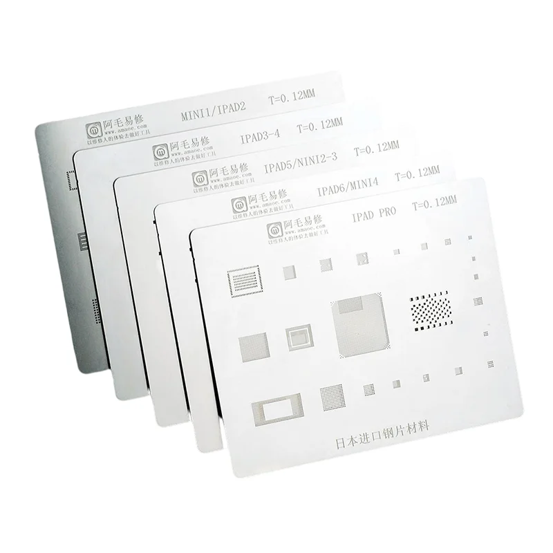 Amaoe BGA трафарет для реболлинга жестяной Ipad 2 3 4 5 6 Air Mini Pro 12 9/10 5/9 7 A14 CPU NAND POWER WIFI Аудио