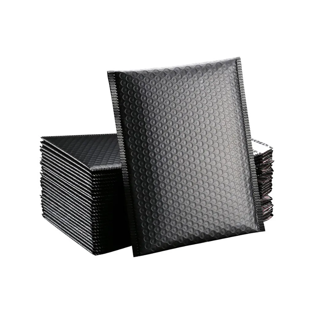 25pcs Bubble Mailers Padded Envelopes Lined Poly Mailer Self Seal Black Self-adhering Tear Resistance Storage Bags | Дом и сад