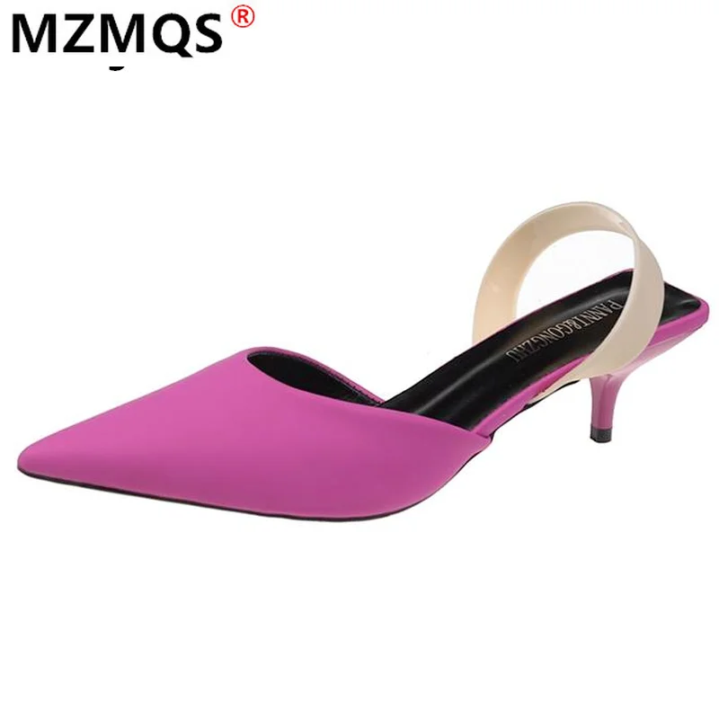 2021 Summer New Sexy Pointed Baotou Women's Sandals Fashion Set Foot Outdoor Comfortable Mid Heel Sandals Shoes for Woman 35-40
2021 Summer New Sexy Pointed Baotou Women's Sandals Fashion Set Foot Outdoor Comfortable Mid Heel Sandals Shoes for Woman 35-40
