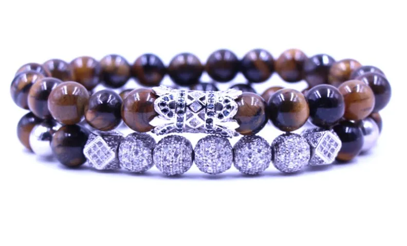 8mm 2PCS/Set silver gh3 elastic adjusted nature yellow Tigereye bead micro pave cz zircon cubic zirconia tube Bracelet Jewelry
8mm 2PCS/Set silver gh3 elastic adjusted nature yellow Tigereye bead micro pave cz zircon cubic zirconia tube Bracelet Jewelry