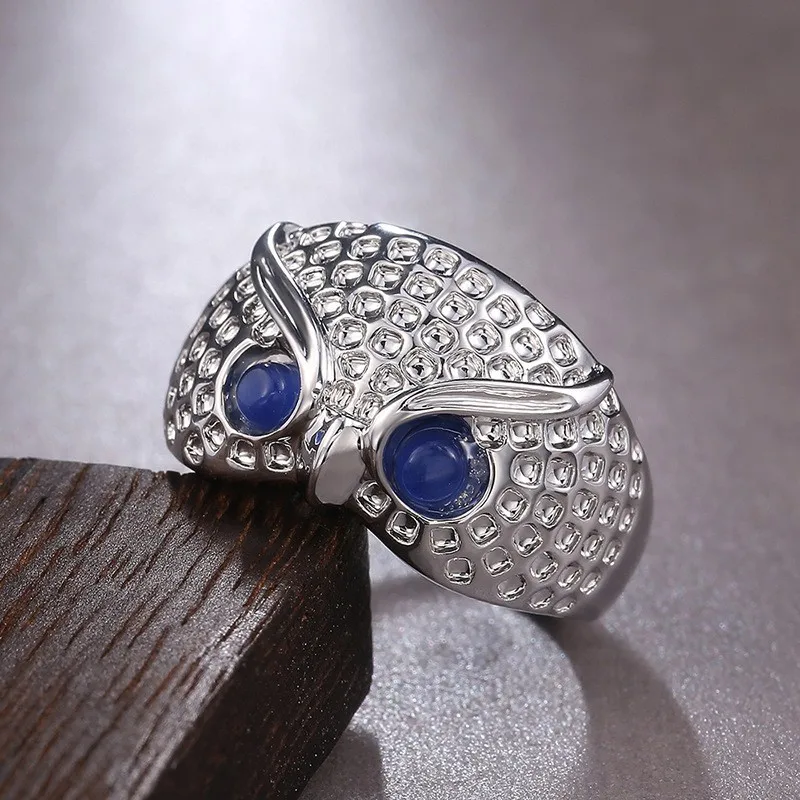 Hot Sale 3D Embossed Realistic Cute Owl Animal Ring with Round Crystal Rhinestone Zircon for Women Men Party Wedding Jewelry
Hot Sale 3D Embossed Realistic Cute Owl Animal Ring with Round Crystal Rhinestone Zircon for Women Men Party Wedding Jewelry