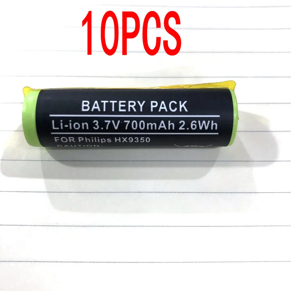 10pcs 700mah battery for Philips Sonic HX6970 HX6530 HX6511 HX6320 HX6330 HX6720 HX6710 HX6760 HX9350 electric toothbrush
10pcs 700mah battery for Philips Sonic HX6970 HX6530 HX6511 HX6320 HX6330 HX6720 HX6710 HX6760 HX9350 electric toothbrush