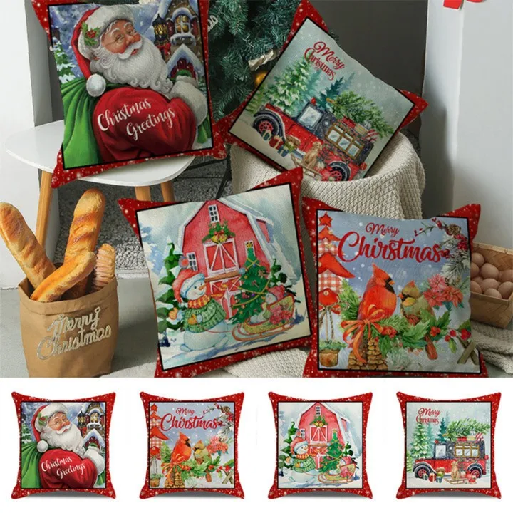 45*45cm Christmas Pillowcase 3D Santa Cushion Cover Red Watercolor Linen Printing Cartoon Pillowcase Xmas Home Sofa Car Decor
45*45cm Christmas Pillowcase 3D Santa Cushion Cover Red Watercolor Linen Printing Cartoon Pillowcase Xmas Home Sofa Car Decor