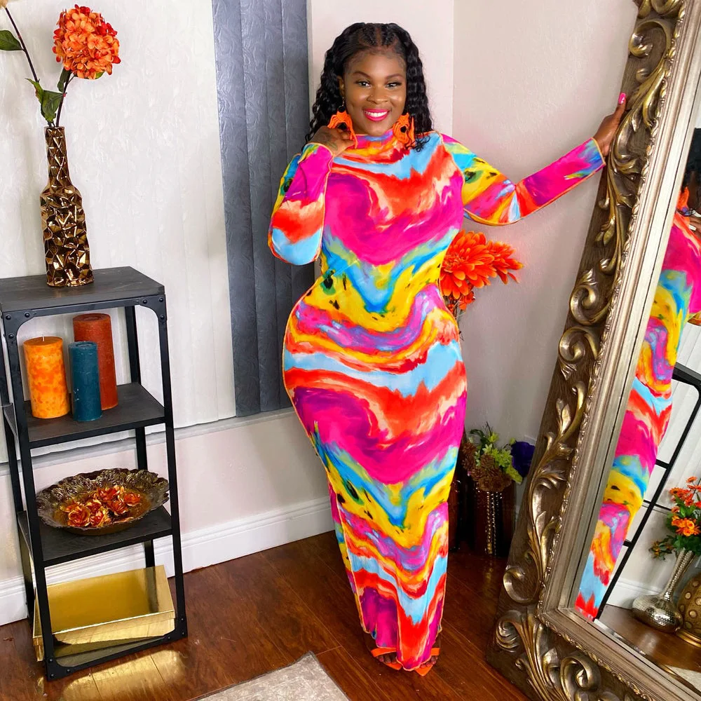 ChocoMisty-LadyPlus Plus-size Dresses Round Neck Colorful Printed Bodycon Maxi Dress YF1641
ChocoMisty-LadyPlus Plus-size Dresses Round Neck Colorful Printed Bodycon Maxi Dress YF1641