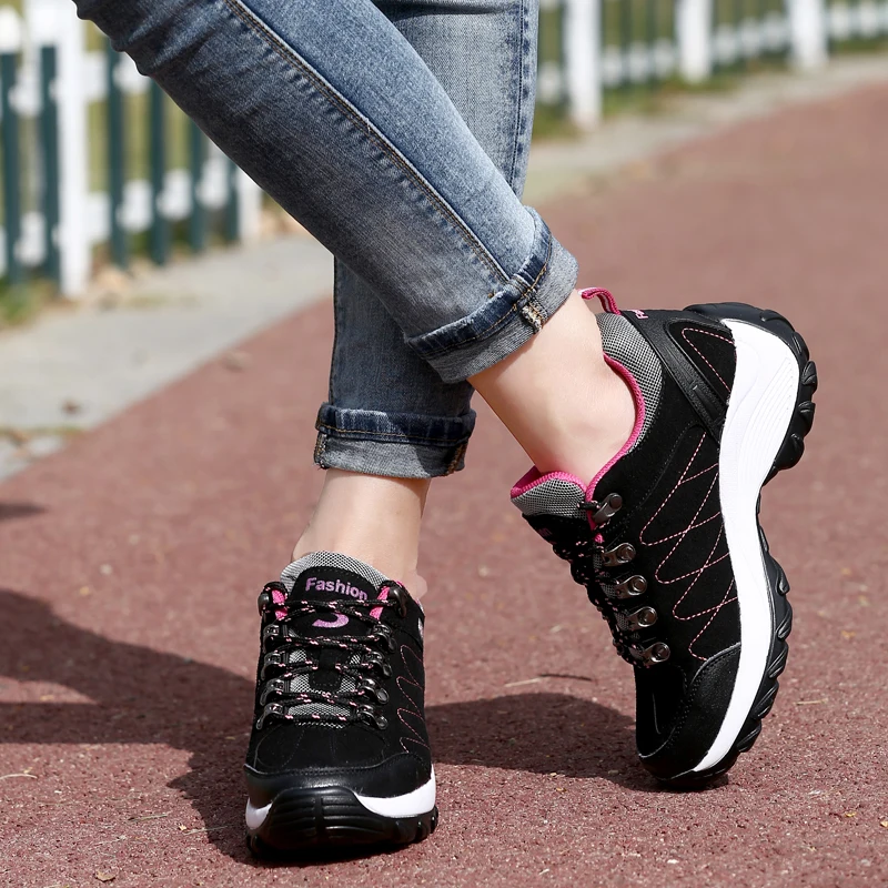 Height Increasing Women Walking Shoes Big Size 35-42 Sneakers for Woman Lace Up Outdoor Ladies Sports Gym Jogging Trainers | Спорт и