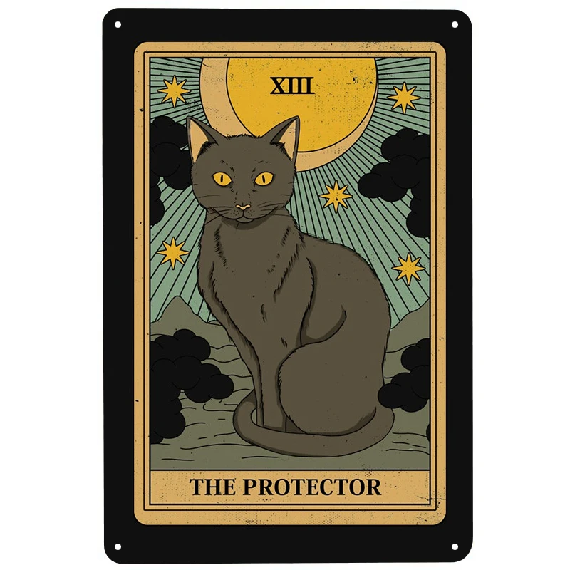 The Protector Cat Tarot printed Metal Signs Retro Tin Signs Funny Poster Decor for Bar Pub Club Decoration for Living Room Home
The Protector Cat Tarot printed Metal Signs Retro Tin Signs Funny Poster Decor for Bar Pub Club Decoration for Living Room Home