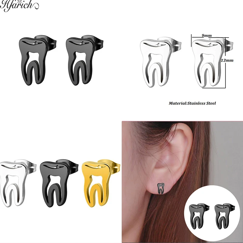 Hfarich Charm Tooth Shape Stud Earrings Steel Color Stainless Steel Earring Hollow Animal Tooth Earrings For Men Travel Keepsake
Hfarich Charm Tooth Shape Stud Earrings Steel Color Stainless Steel Earring Hollow Animal Tooth Earrings For Men Travel Keepsake