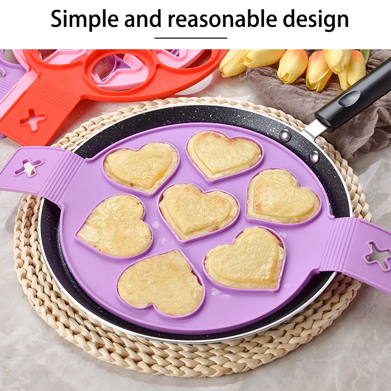 Fried Egg Mold Pancake Maker Mold Egg Shaper Omelette Nonstick Cooking Tool Pan Flip Eggs Ring Mold Kitchen Gadgets Accessories 
Fried Egg Mold Pancake Maker Mold Egg Shaper Omelette Nonstick Cooking Tool Pan Flip Eggs Ring Mold Kitchen Gadgets Accessories