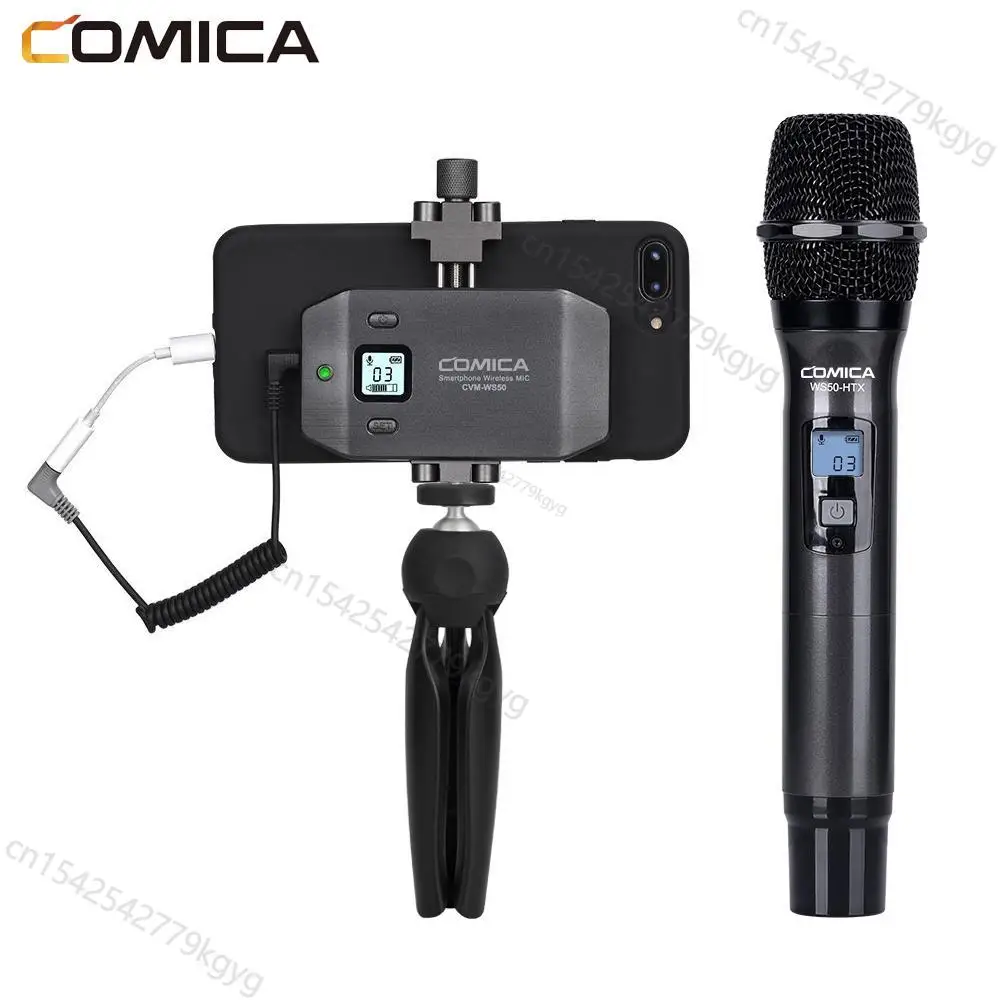 

Профессиональные беспроводные ручные микрофоны COMICA CVM-WS50H для телефона, аудио, микрофона, потокового диктофона, микрофон для смартфона