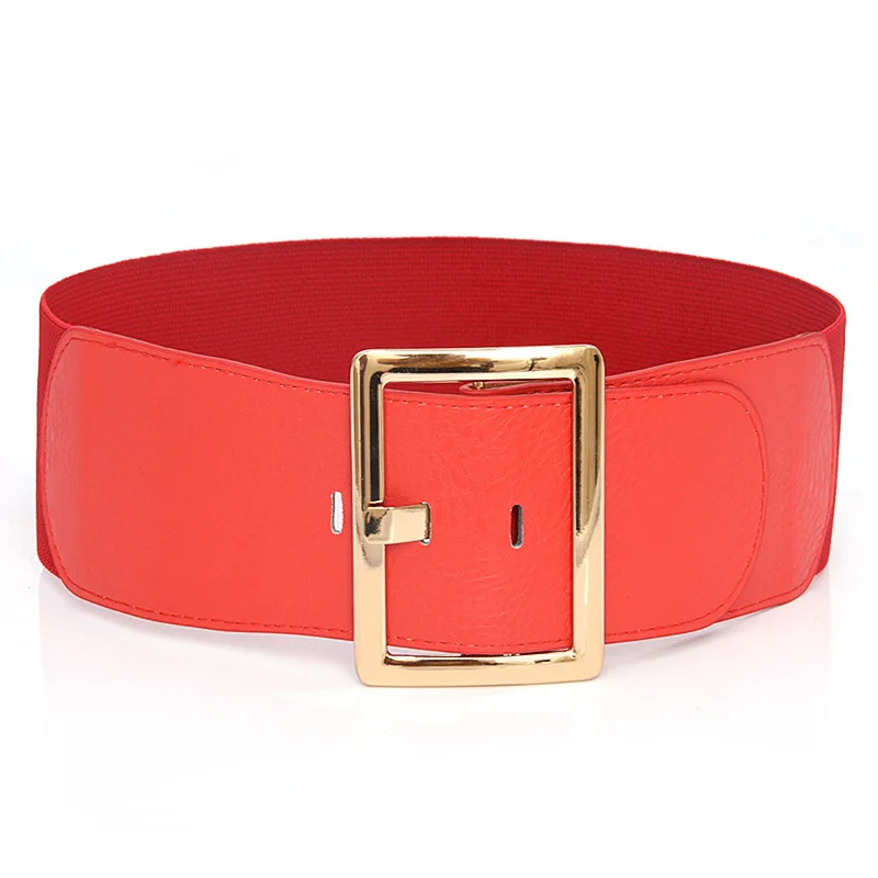 Fashion Dress Elastic Waist Belt Solid Color Women Belt Wide Corset Belt Alloy Square Buckle Coat Sweater Decorative Waistband
Fashion Dress Elastic Waist Belt Solid Color Women Belt Wide Corset Belt Alloy Square Buckle Coat Sweater Decorative Waistband