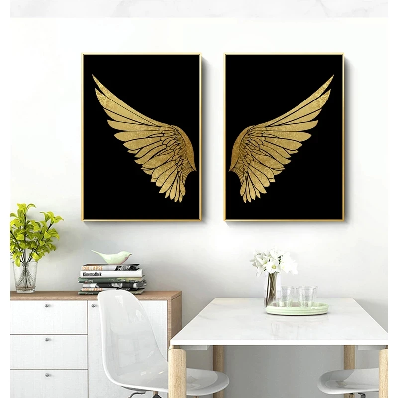 Abstract Wall Art Bright Golden Feather Wings Paintings Nordic Canvas Posters Prints for Living Room Bedroom Corridor Decoration
Abstract Wall Art Bright Golden Feather Wings Paintings Nordic Canvas Posters Prints for Living Room Bedroom Corridor Decoration