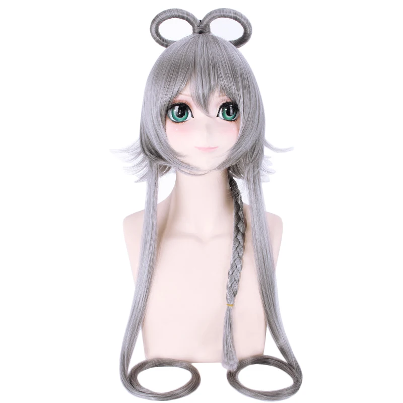Парик Vocaloid Luo Tianyi женский длинный серебристо серый из фильма косплей костюм YAYIN