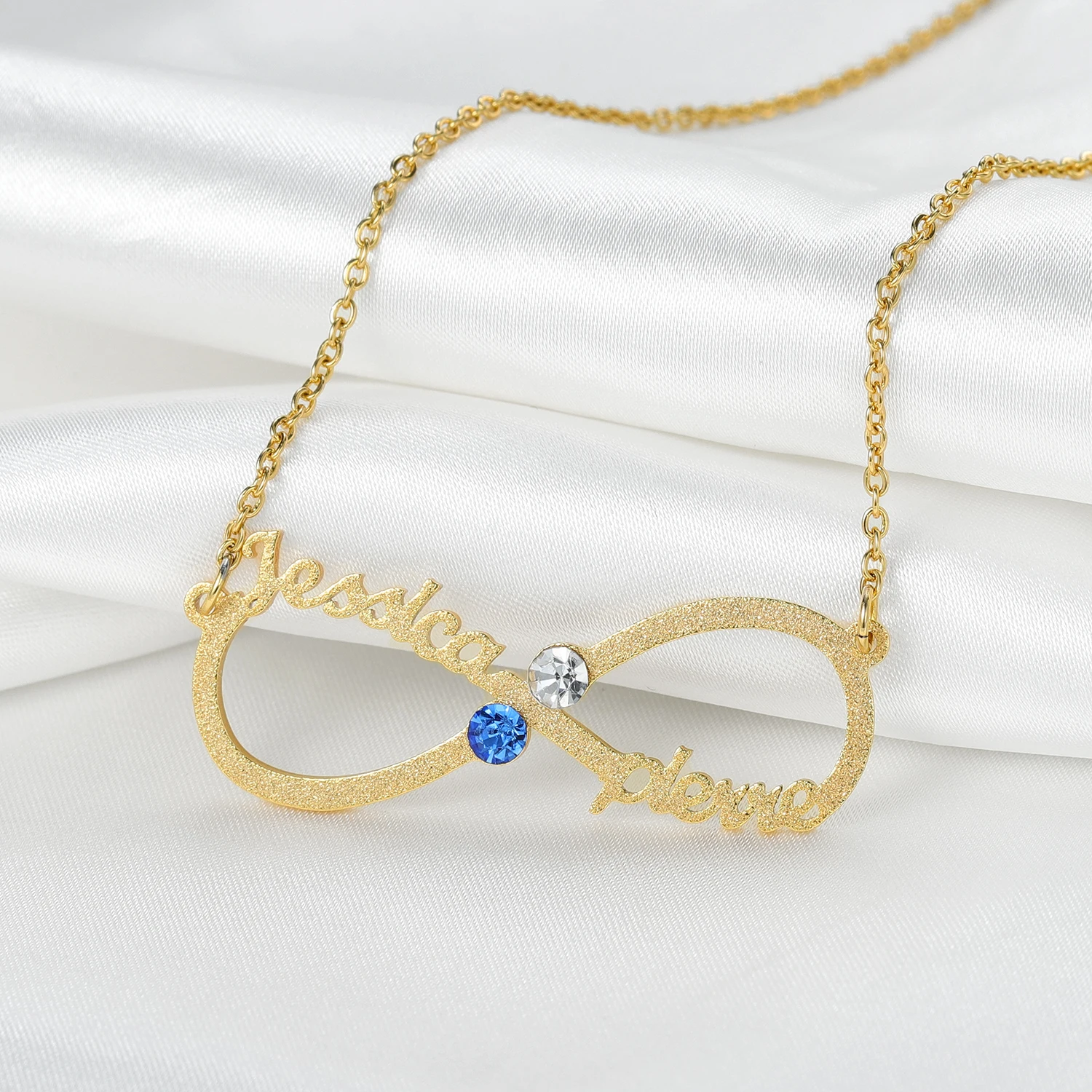 Personalized Frosted With Gilded Infinite Name Necklace With Birthstone & Custom Initial Necklaces Fashion Women Gifts Pendants 
Personalized Frosted With Gilded Infinite Name Necklace With Birthstone & Custom Initial Necklaces Fashion Women Gifts Pendants