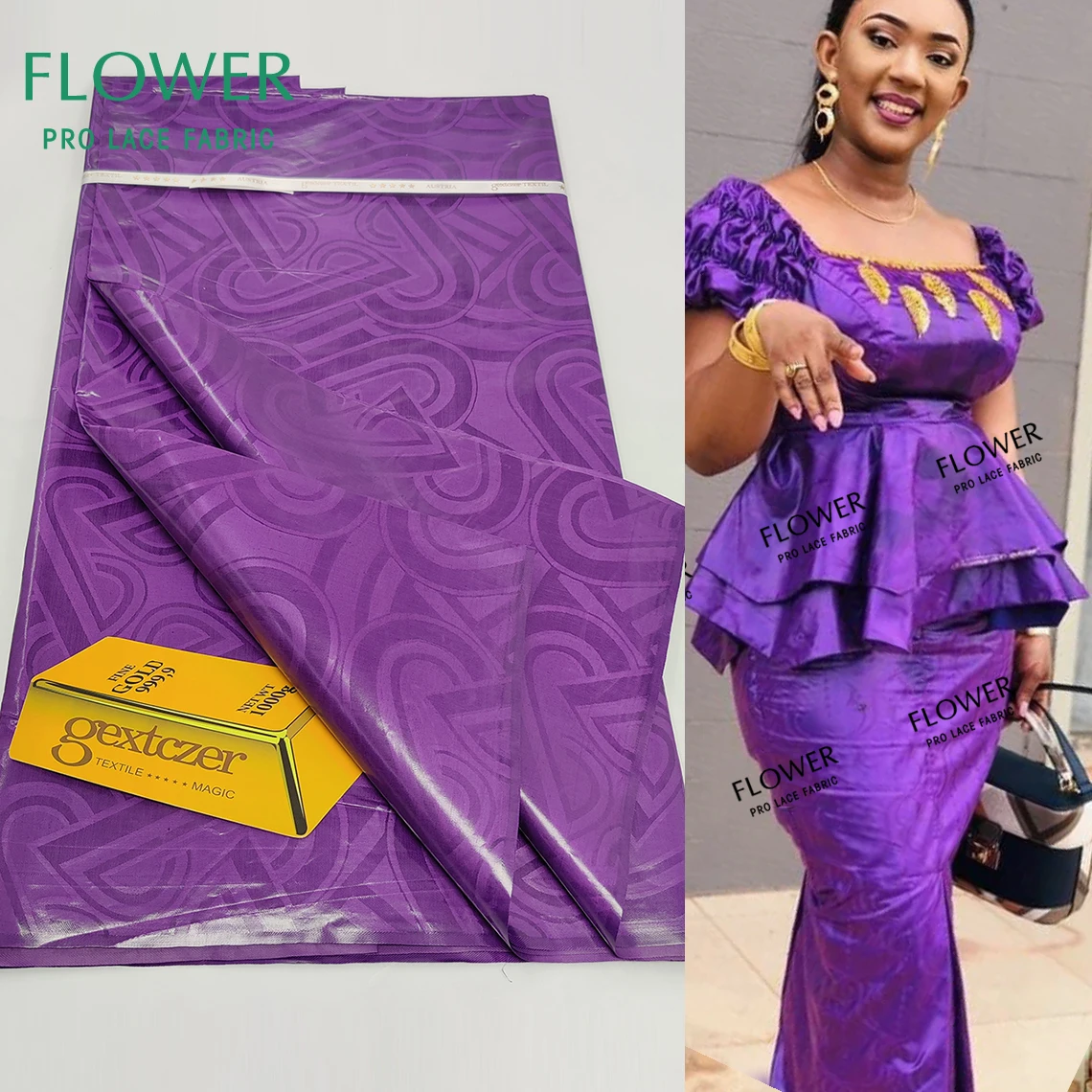 Purple 2021 African Original Bazin Riche Gextczer Latest Style Bazin Riche Fabric For Women Wedding Dresses Laces Materials
Purple 2021 African Original Bazin Riche Gextczer Latest Style Bazin Riche Fabric For Women Wedding Dresses Laces Materials