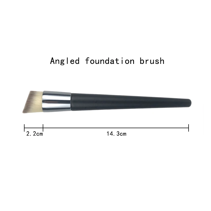 Massaller High Quality Synthetic Hair Angled Foundation Brush Comfortable Black Natural Wooden Handle Face Make Up brushes
Massaller High Quality Synthetic Hair Angled Foundation Brush Comfortable Black Natural Wooden Handle Face Make Up brushes