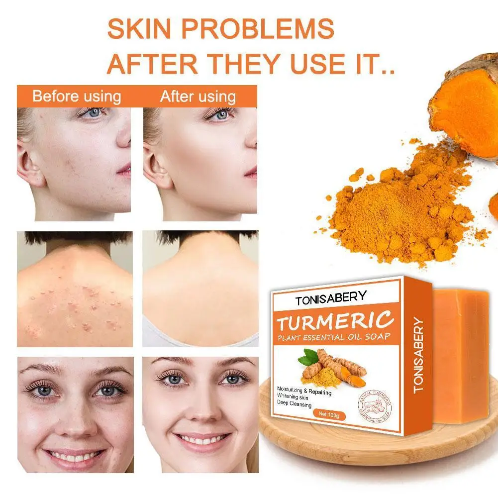 100g Turmeric Cleansing Soap Handmade Soap Face Wash Removal Acne Treatment Oil Control Moisturizing Whitening Soap Face Care
100g Turmeric Cleansing Soap Handmade Soap Face Wash Removal Acne Treatment Oil Control Moisturizing Whitening Soap Face Care