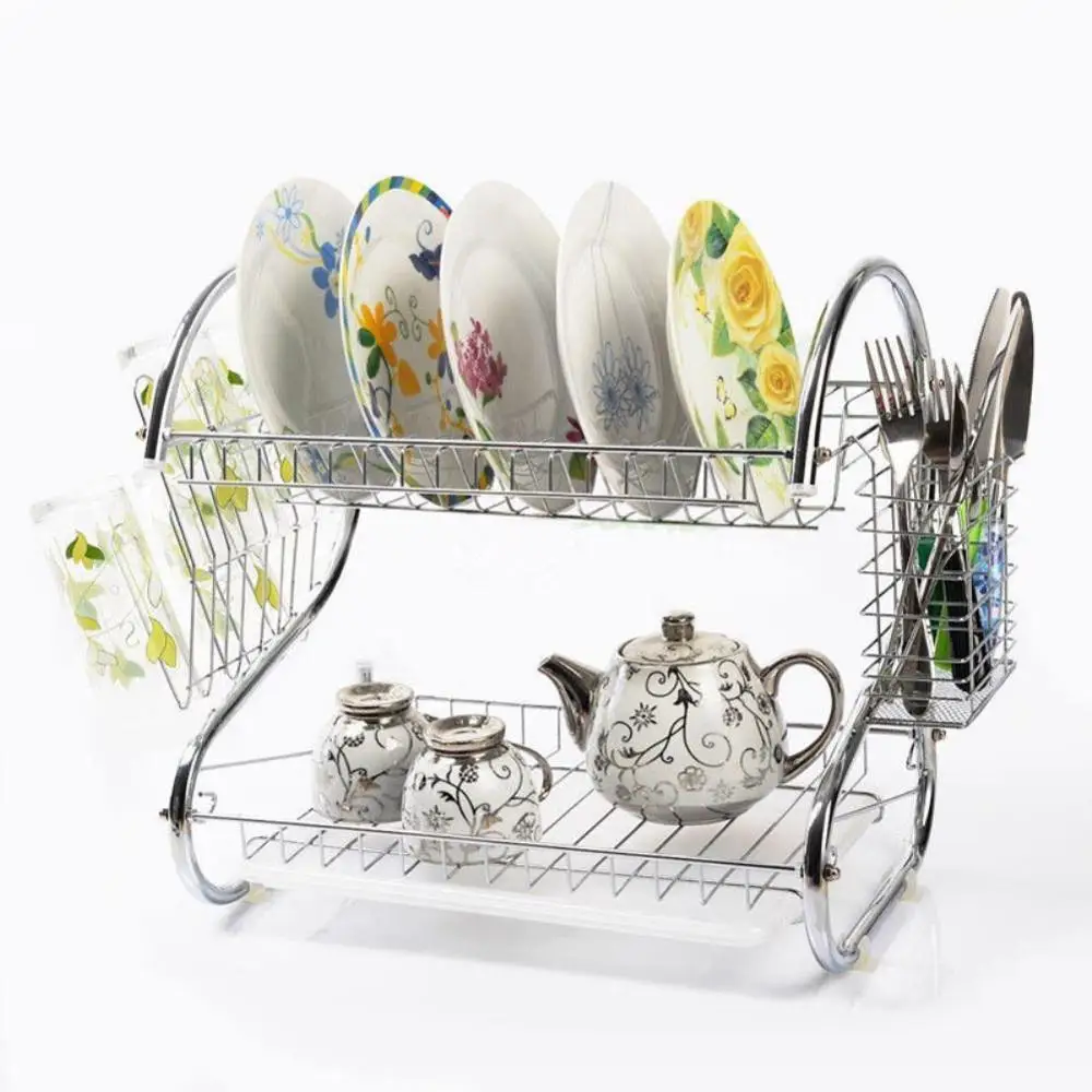 Hot 2-Layer Dish Drying Rack For Kitchenware Mug Holder Holder Dishes Rack Kitchen Storage Stainless Steel Kitchen Dish Rack
Hot 2-Layer Dish Drying Rack For Kitchenware Mug Holder Holder Dishes Rack Kitchen Storage Stainless Steel Kitchen Dish Rack