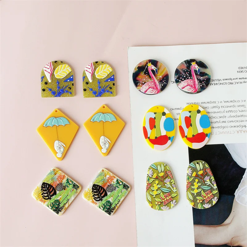 6PCS INS Illustration Special Shaped Oval Hand Made Earrings Making Connectors DIY Pendant Jewelry Findings Components Charms
6PCS INS Illustration Special Shaped Oval Hand Made Earrings Making Connectors DIY Pendant Jewelry Findings Components Charms