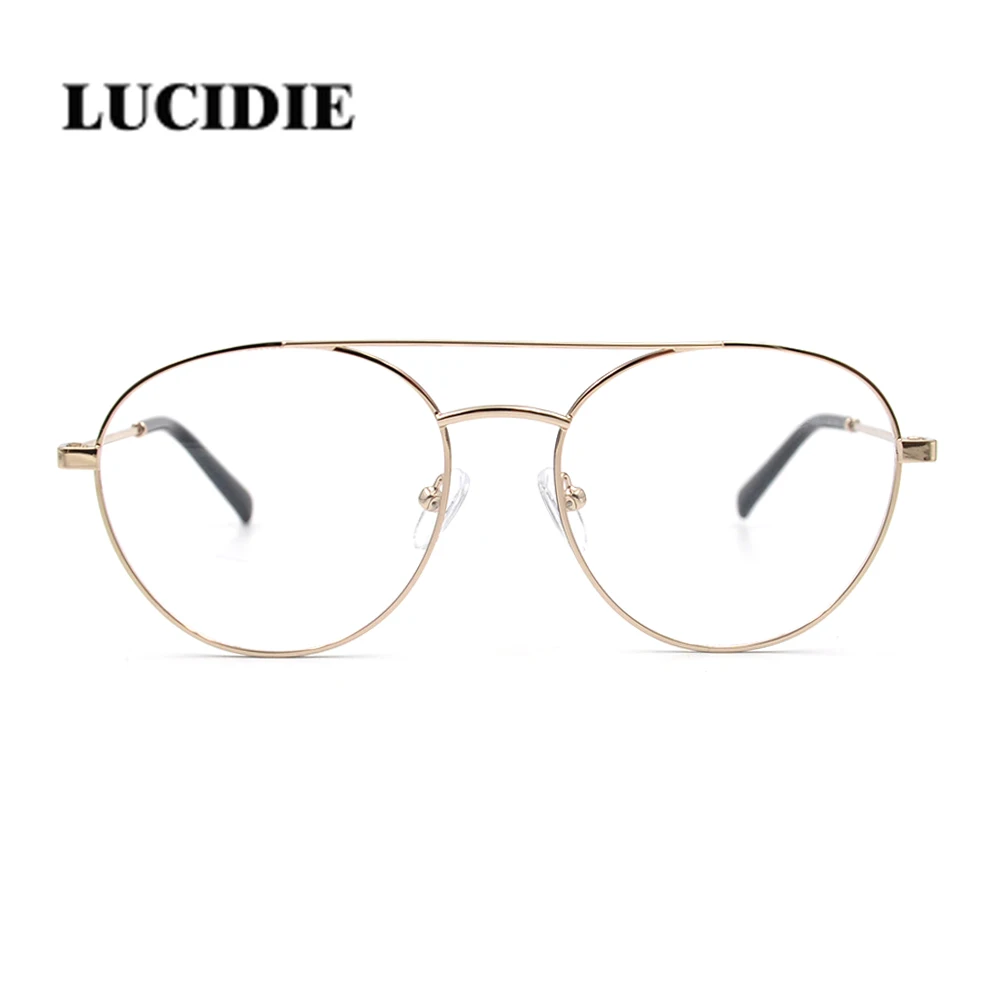 Lucidie Women fashion personality round big frame eyeglasses clear lens black gold frame glasses double beam glasses
Lucidie Women fashion personality round big frame eyeglasses clear lens black gold frame glasses double beam glasses