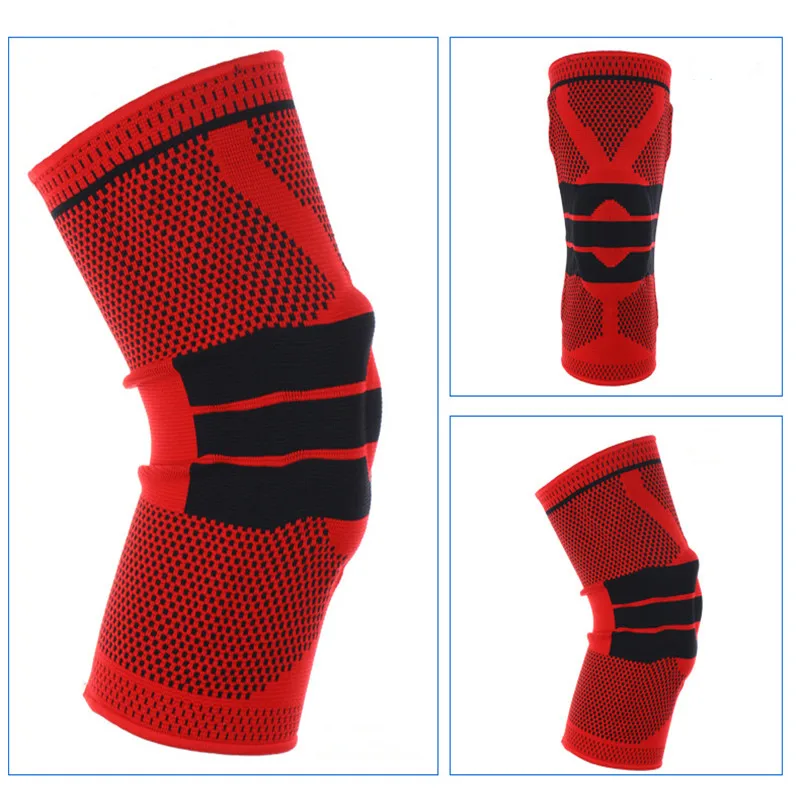 Sports Knee Pads Silicone Spring Fixed Knitted Knee Pads Running Fitness Basketball Mountaineering Protective Gear 1PCS
Sports Knee Pads Silicone Spring Fixed Knitted Knee Pads Running Fitness Basketball Mountaineering Protective Gear 1PCS